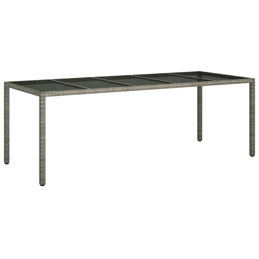 Ensemble de salle à manger pour jardin 11 pcs Gris polyrotin - 5