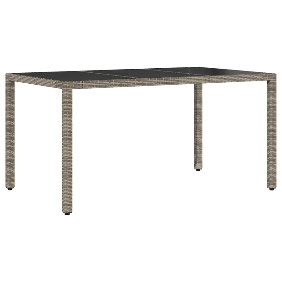 Ensemble de salle à manger pour jardin 5 pcs Gris polyrotin - 5