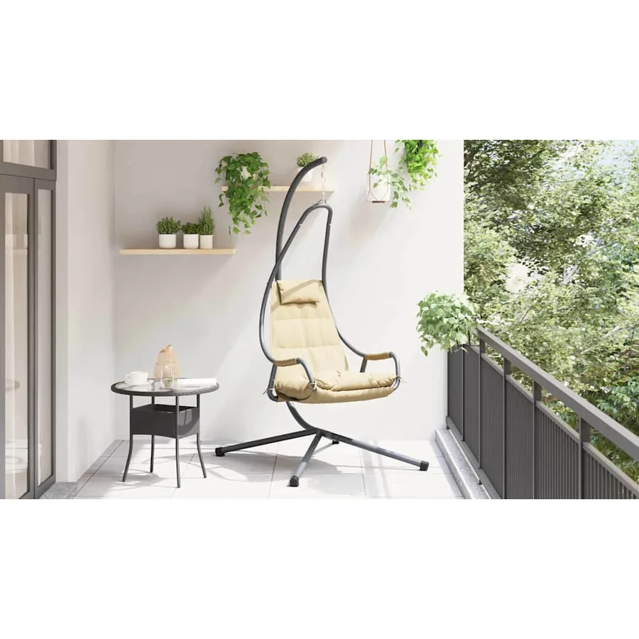 Chaise suspendue Beige 94 x 107 x 196,5 cm Acier - 4