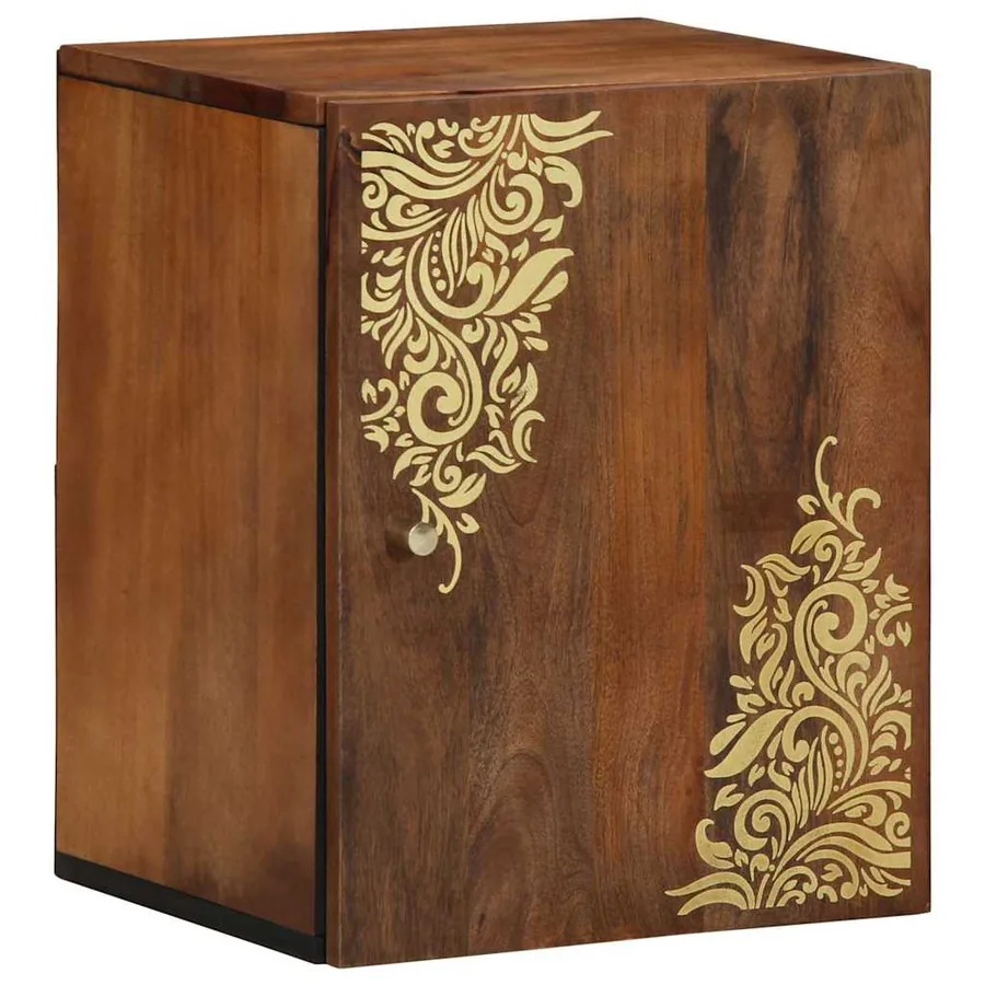 Meuble mural Marron miel 38 x 33 x 48 cm Bois de mangue massif