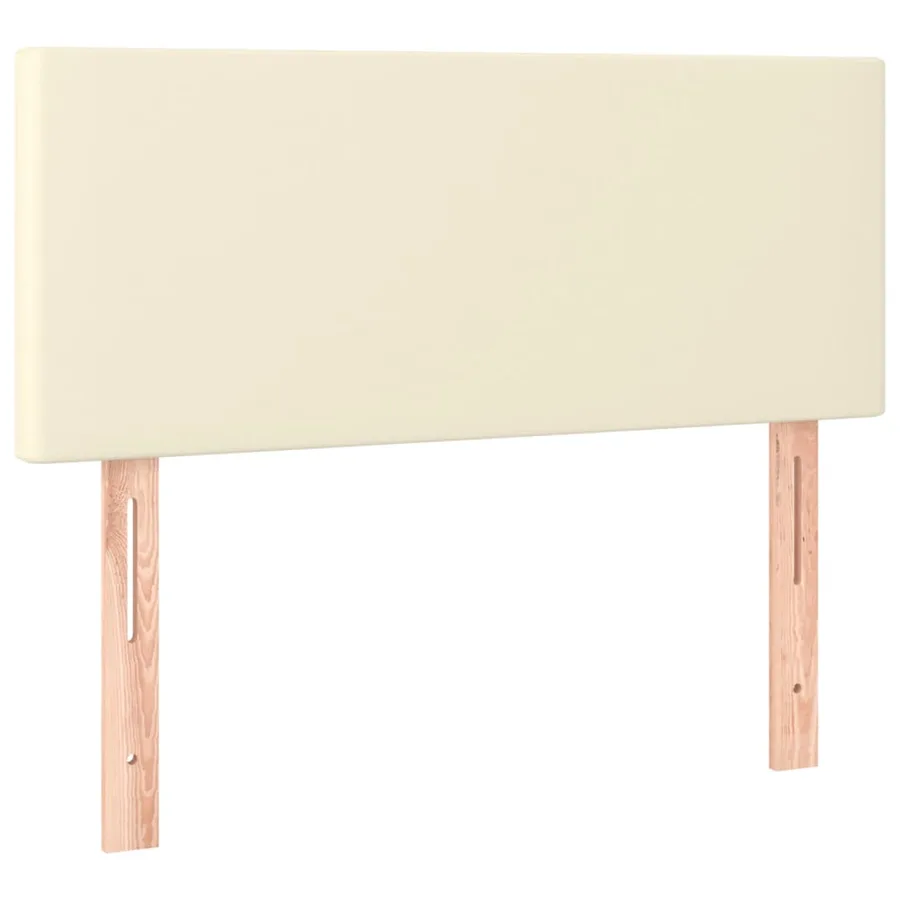 Tête de lit à LED Crème 80x5x78/88 cm Similicuir - 4