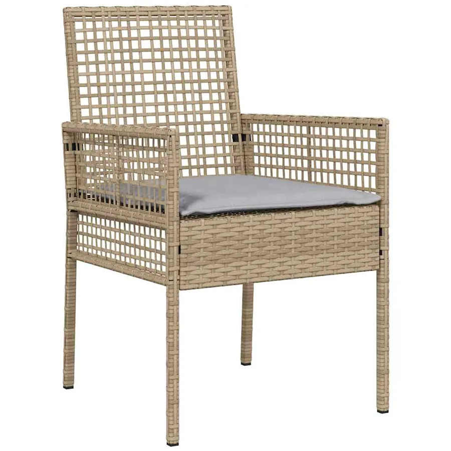 Chaise de jardin 2 pcs Beige 55 x 53 x 85 cm polyrotin - 4