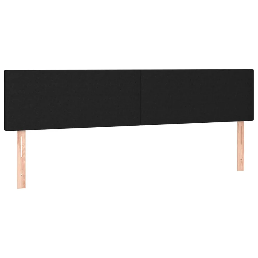 Tête de lit à LED Noir 160x5x78/88 cm Tissu - 4