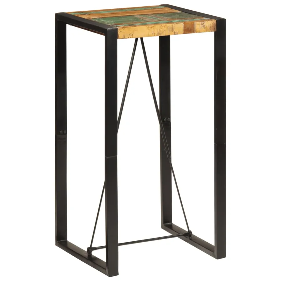 Table de bar 60x55x110 cm bois massif de récupération - 10