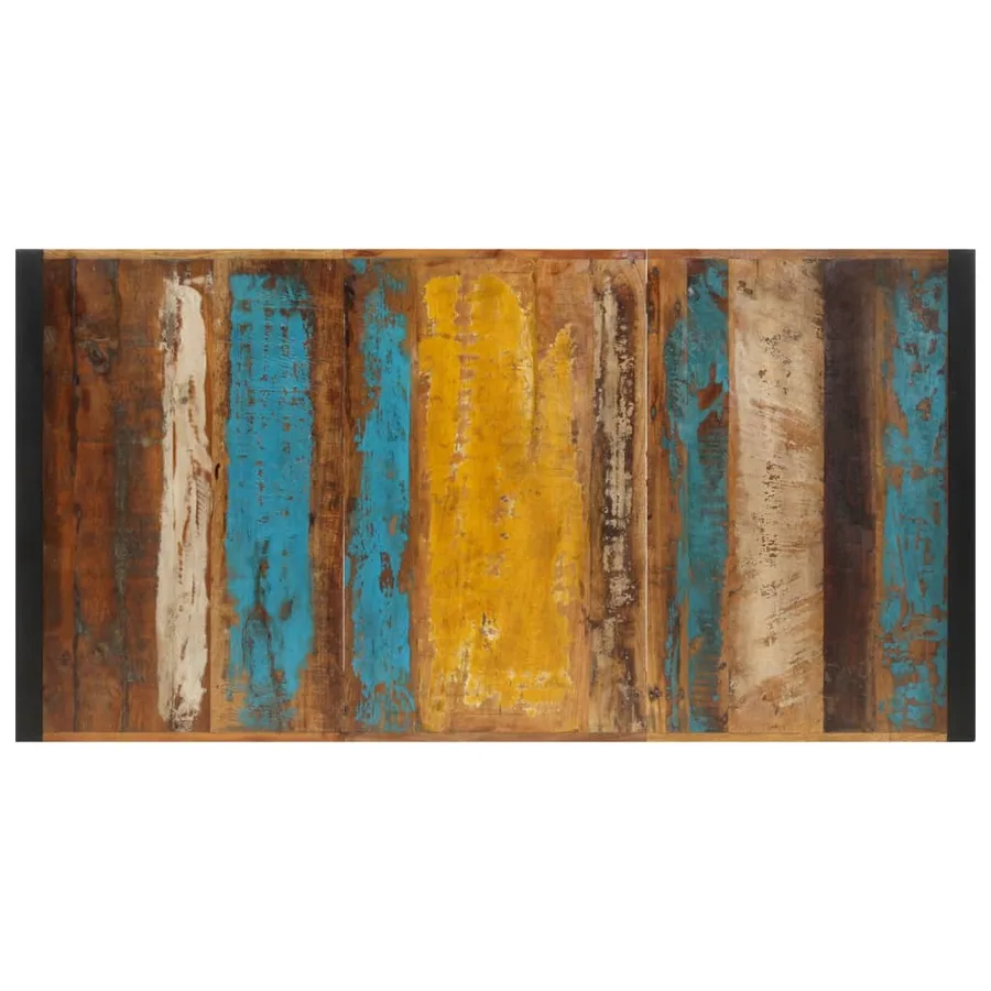 Table de bar 175x90x110 cm bois massif de récupération - 3
