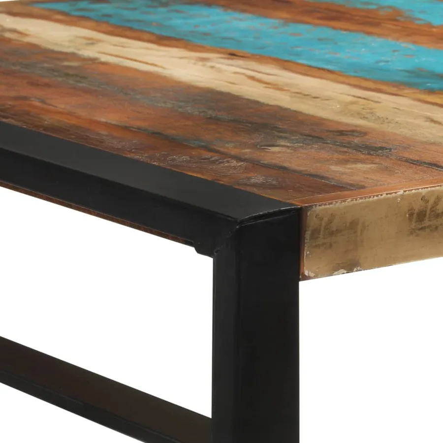 Table de bar 175x90x110 cm bois massif de récupération - 5