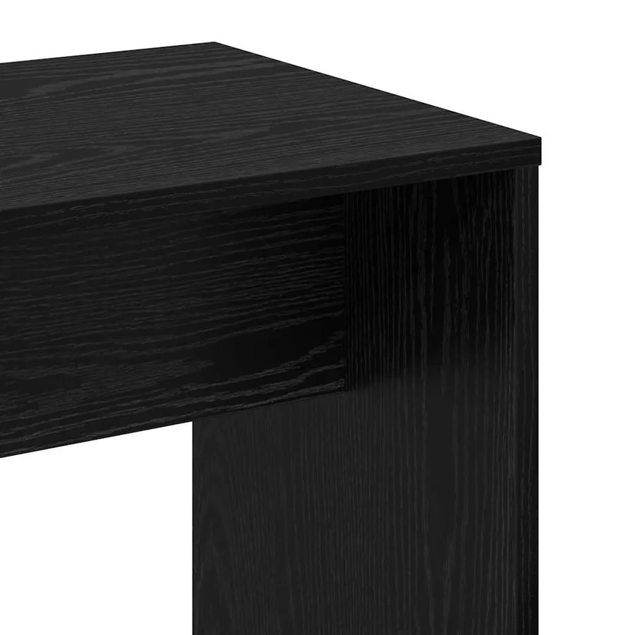 Ensemble de table de maquillage LED avec porte 2 pcs Chêne noir - 12