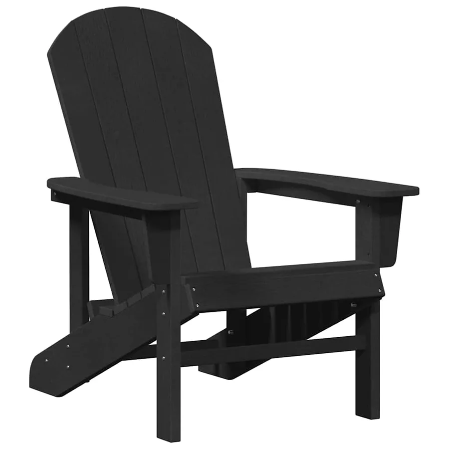 Chaise de jardin 2 pcs Noir 82 x 74 x 92 cm Polyéthylène - 4