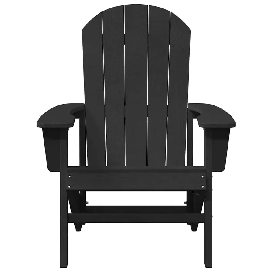 Chaise de jardin 2 pcs Noir 82 x 74 x 92 cm Polyéthylène - 5