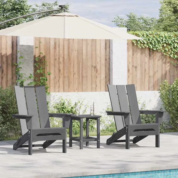 Chaise de jardin 2 pcs Gris clair 80.5 x 74.5 x 92 cm
