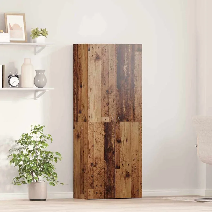 Cabinet de Bureau Bois ancien 60 x 32 x 152,5 cm