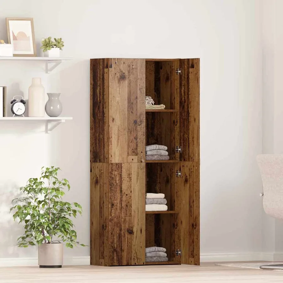Cabinet de Bureau Bois ancien 60 x 32 x 152,5 cm - 4