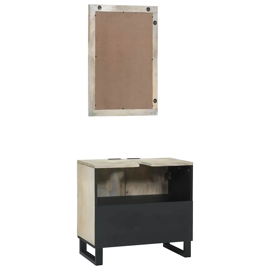 Ensemble d'armoire de salle de bain 2 pcs Blanc - 6
