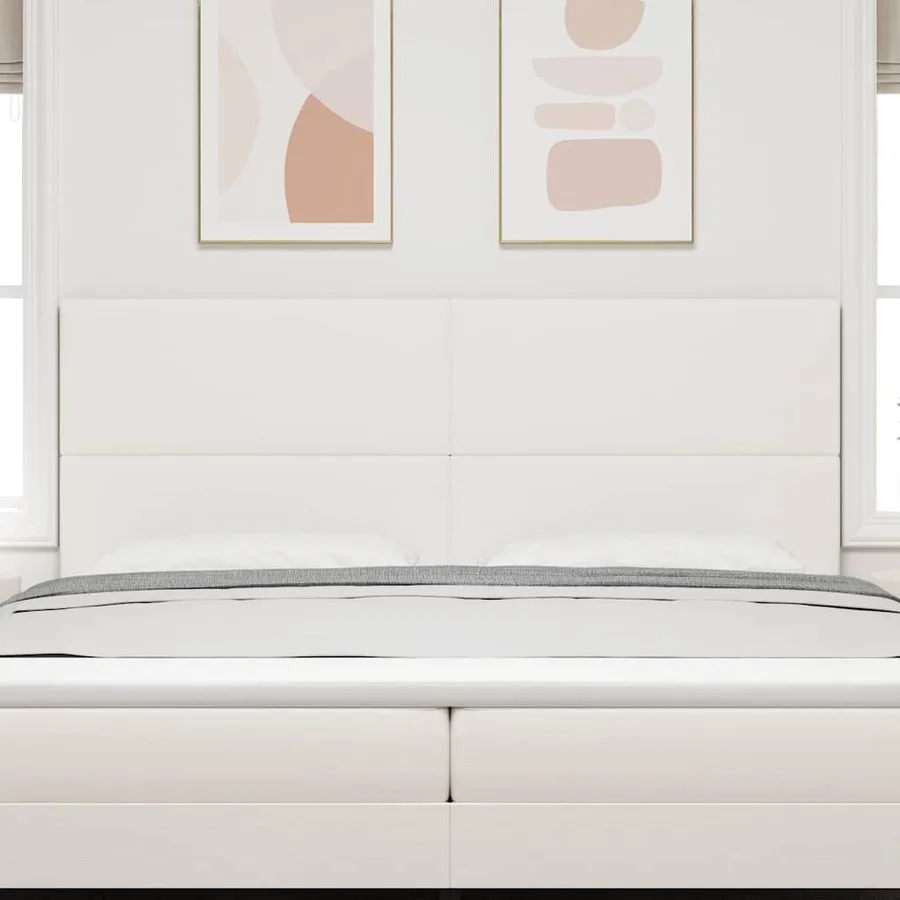 Tête de lit LED Crème 200 cm Tissu en velours côtelé - 3