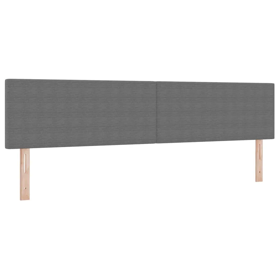 Tête de lit Gris clair 200 cm Tissu en velours côtelé - 2