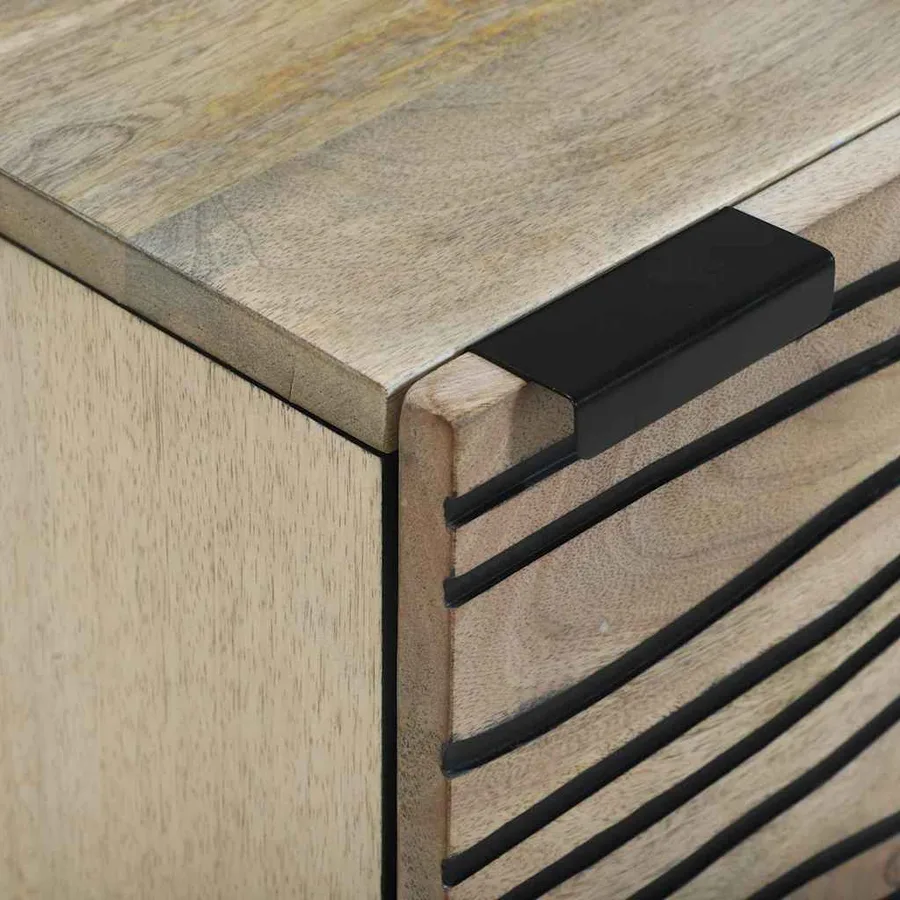 Table de chevet Blanc 40 x 33 x 46 cm Bois d'ingénierie - 6