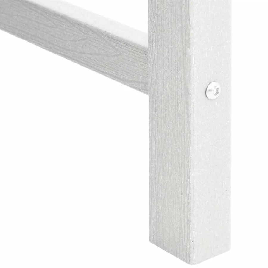 Banc de jardin Blanc 120 x 59 x 88 cm HDPE - 10