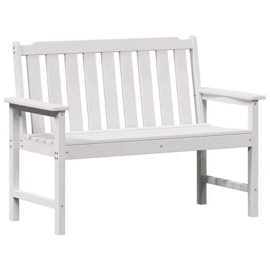 Banc de jardin Blanc 120 x 59 x 88 cm HDPE - 2