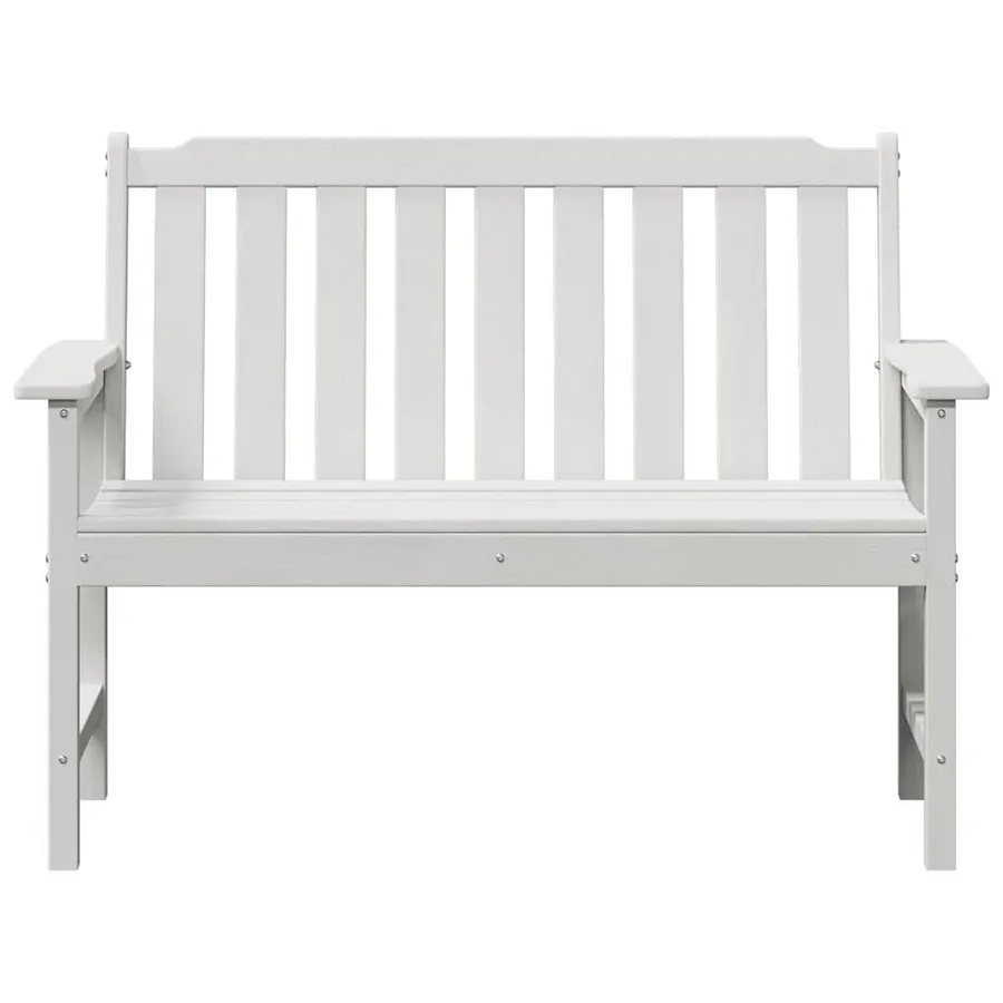 Banc de jardin Blanc 120 x 59 x 88 cm HDPE - 5
