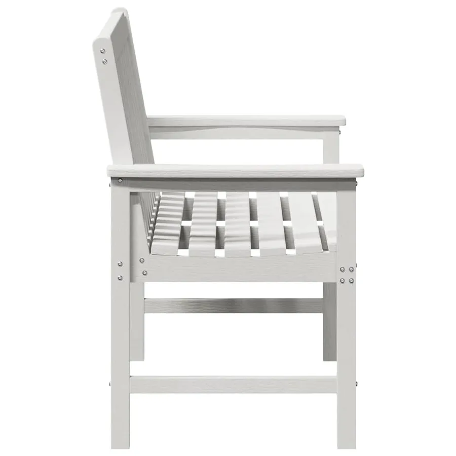 Banc de jardin Blanc 120 x 59 x 88 cm HDPE - 6