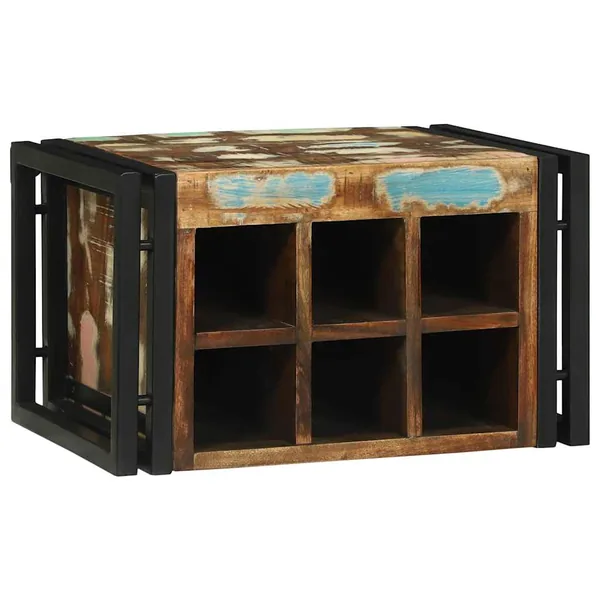 Étagère à vin 2 pcs 46 x 35 x 27,5 cm Bois Recyclé Solide