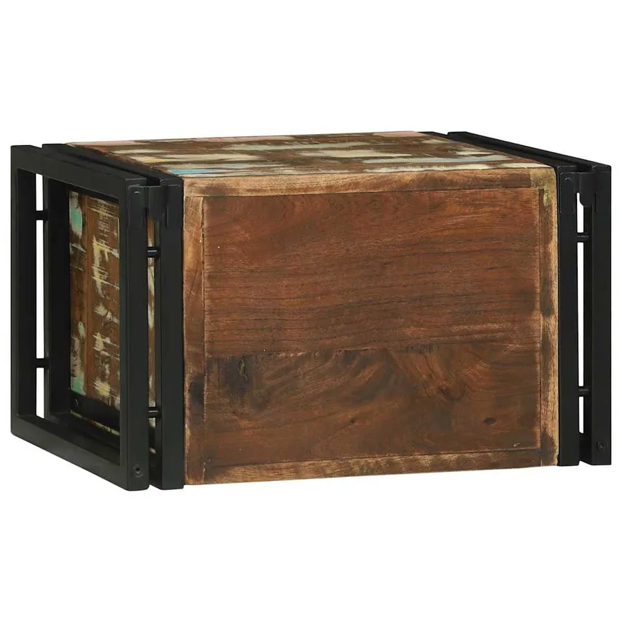 Étagère à vin 2 pcs 46 x 35 x 27,5 cm Bois Recyclé Solide - 6