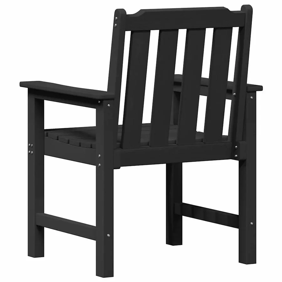 Chaise de jardin 6 pcs Noir 65,5 x 59 x 88 cm Polyéthylène - 7