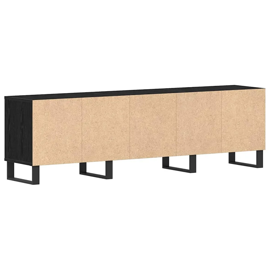 Meuble TV Chêne noir 150 x 30 x 44,5 cm Bois d'ingénierie - 6