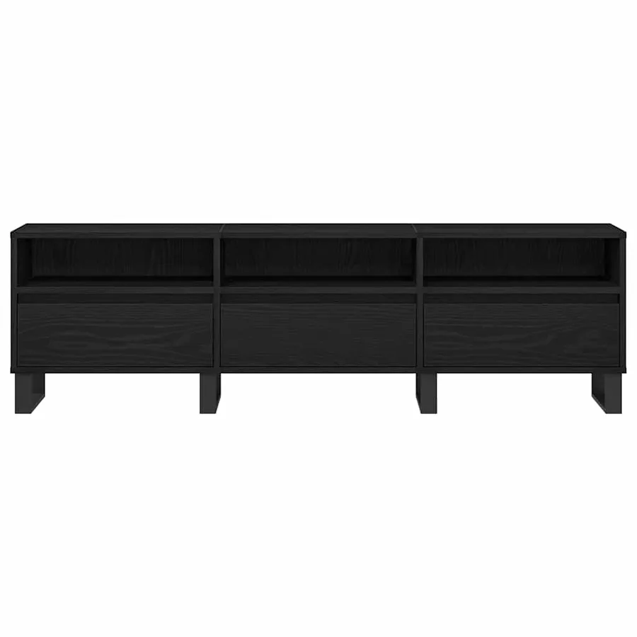 Meuble TV Chêne noir 150 x 30 x 44,5 cm Bois d'ingénierie - 7