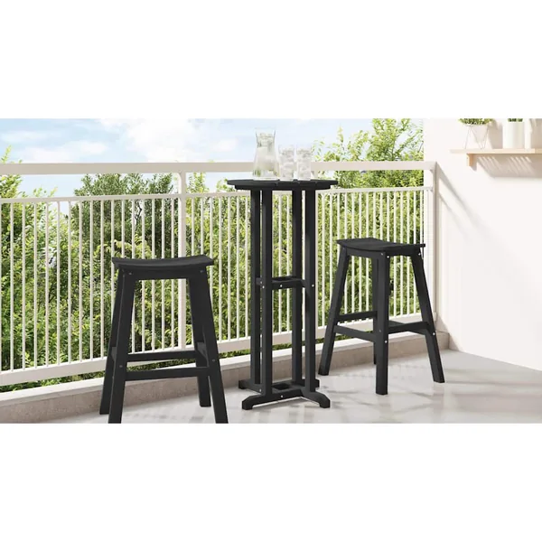 Table de bar Noir 55 x 55 x 107 cm Polyéthylène