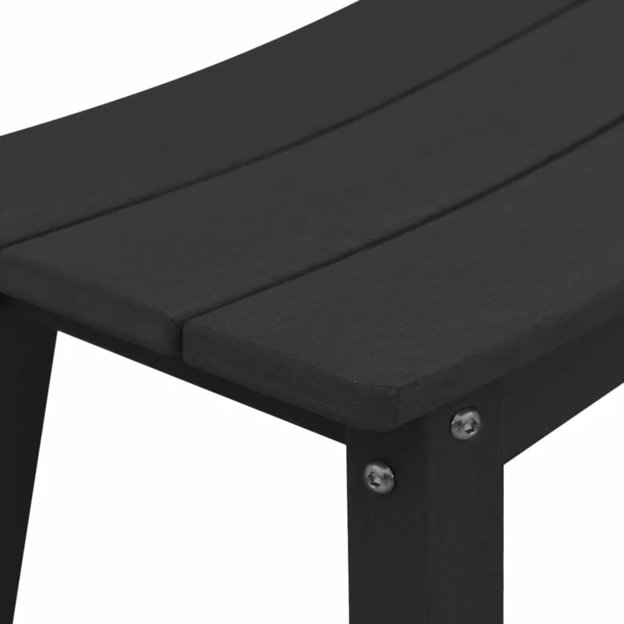 Ensemble de bar de jardin 3 pcs Noir HDPE - 9