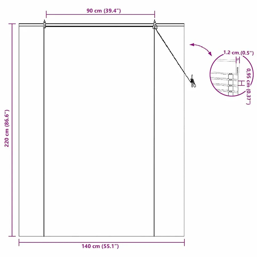Store enrouleur Nature 140 x 220 cm Bambou - 15