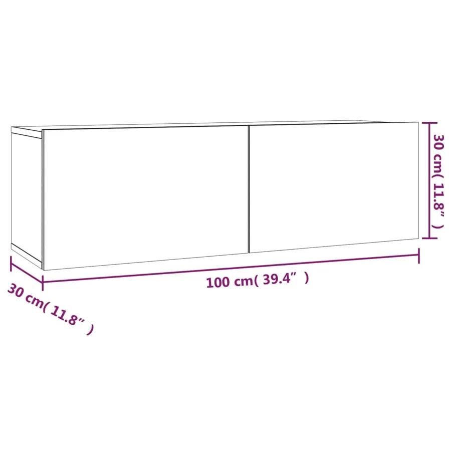 Ensemble de meubles TV 2 pcs Chêne fumé Bois d'ingénierie - 10