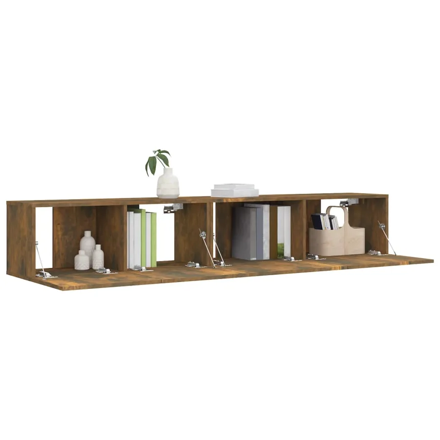 Ensemble de meubles TV 2 pcs Chêne fumé Bois d'ingénierie - 3
