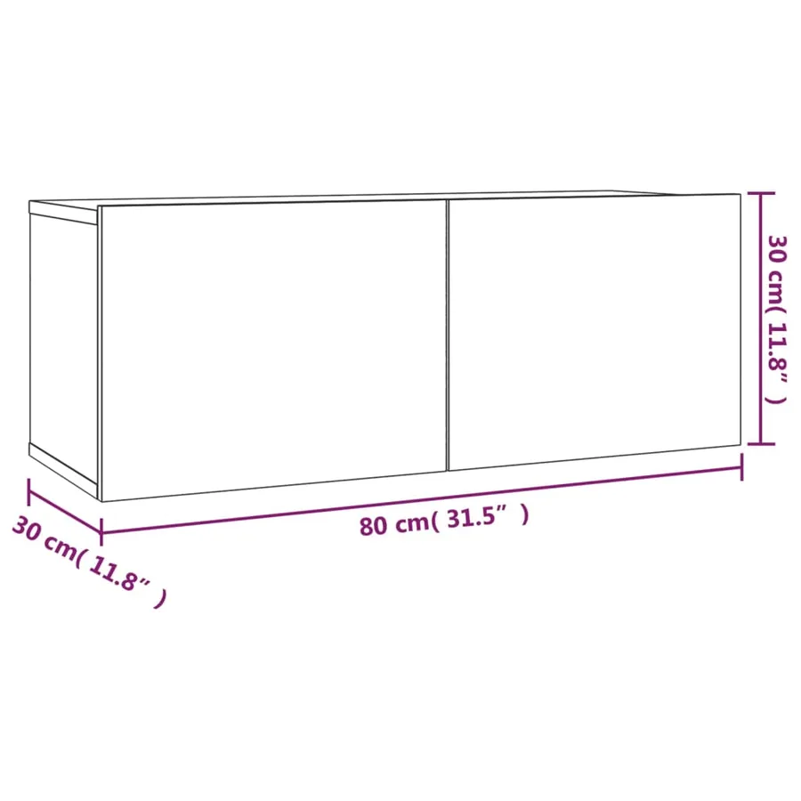 Ensemble de meubles TV 2 pcs Chêne fumé Bois d'ingénierie - 9