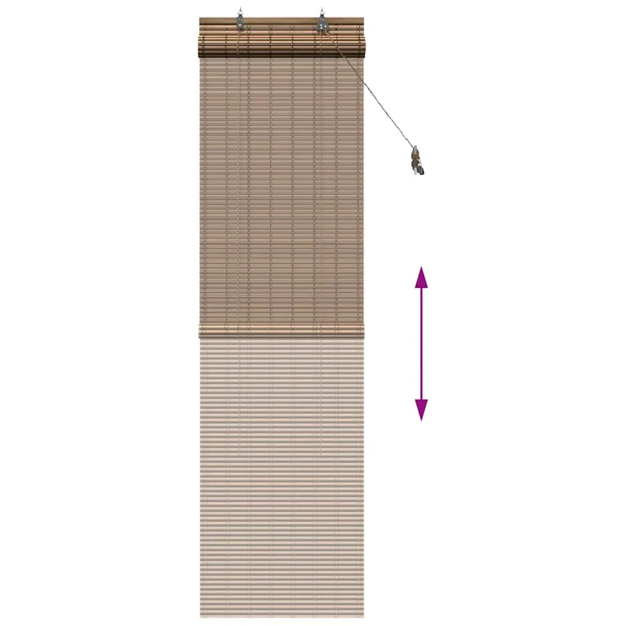 Store enrouleur Marron 60 x 220 cm Bambou - 13