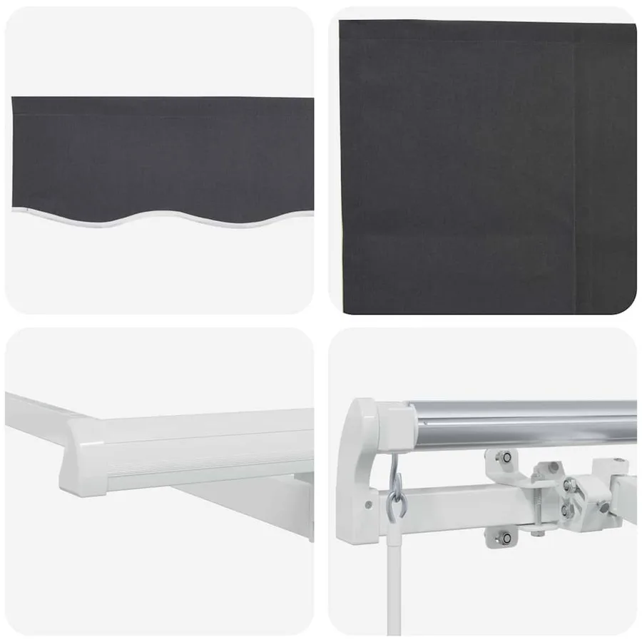 Auvent Rétractable Anthracite 350 x 200 cm - 10