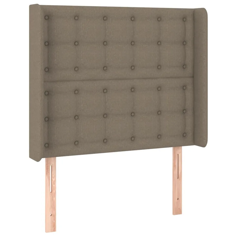 Tête de lit avec oreilles Taupe 93x16x118/128 cm Tissu - 2