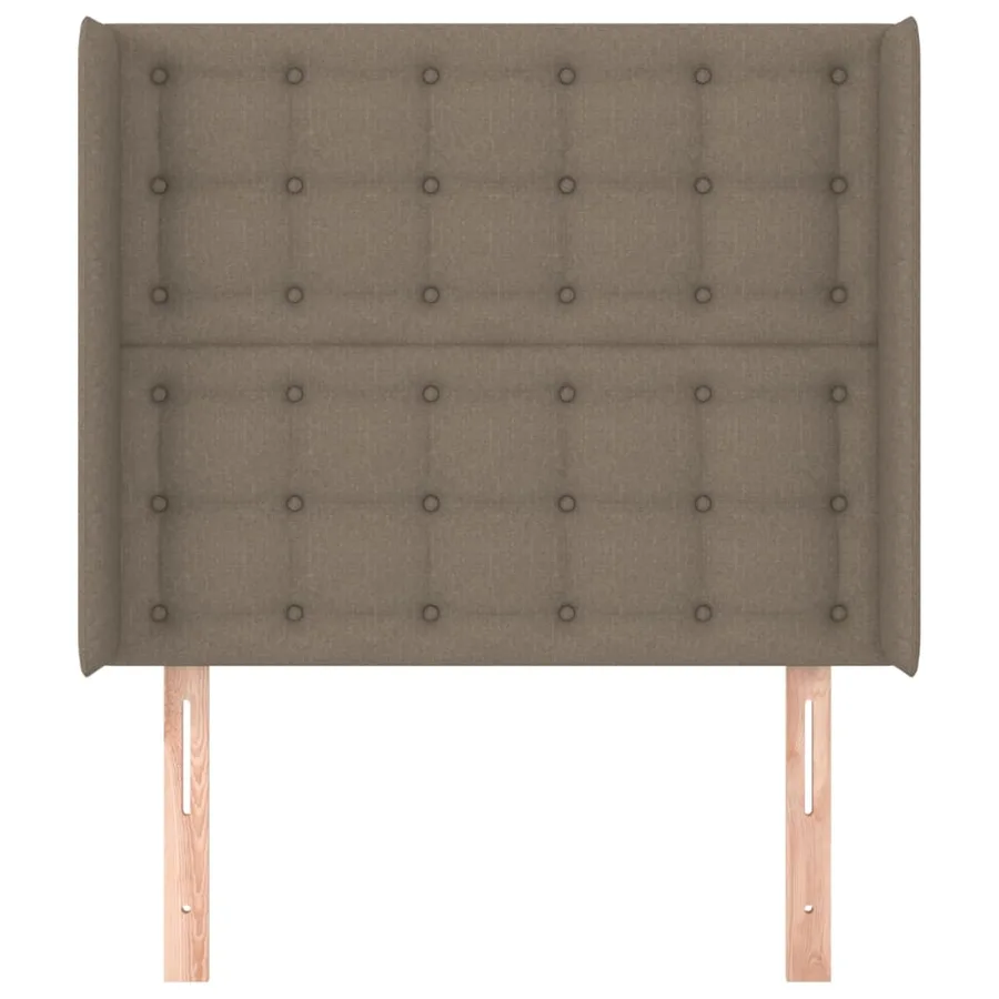 Tête de lit avec oreilles Taupe 93x16x118/128 cm Tissu - 3