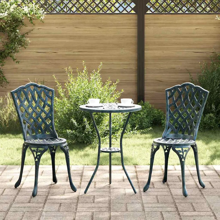 Chaise de jardin 2 pcs Vert 39 x 40 x 87cm Aluminium