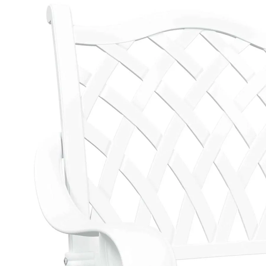 Chaise de jardin 2 pcs Blanc 56 x 55 x 92,5 cm Aluminium - 7