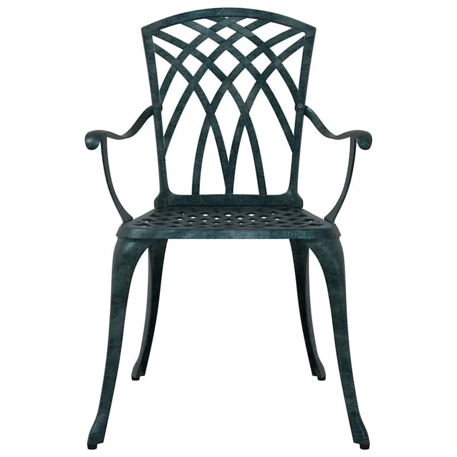 Ensemble de salle à manger pour jardin 7 pcs Vert Aluminium - 9