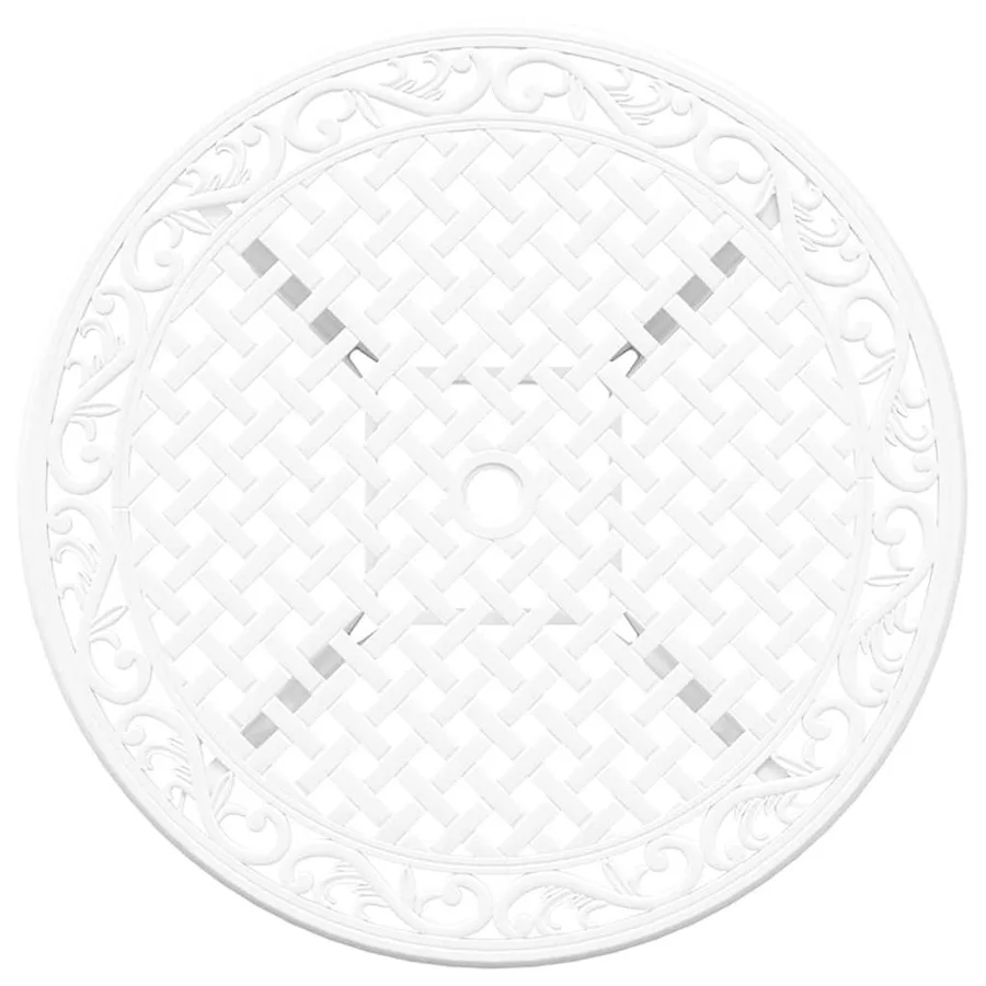 Ensemble de salle à manger pour jardin 7 pcs Blanc Aluminium - 10