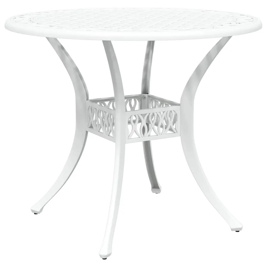 Ensemble de salle à manger pour jardin 7 pcs Blanc Aluminium - 6
