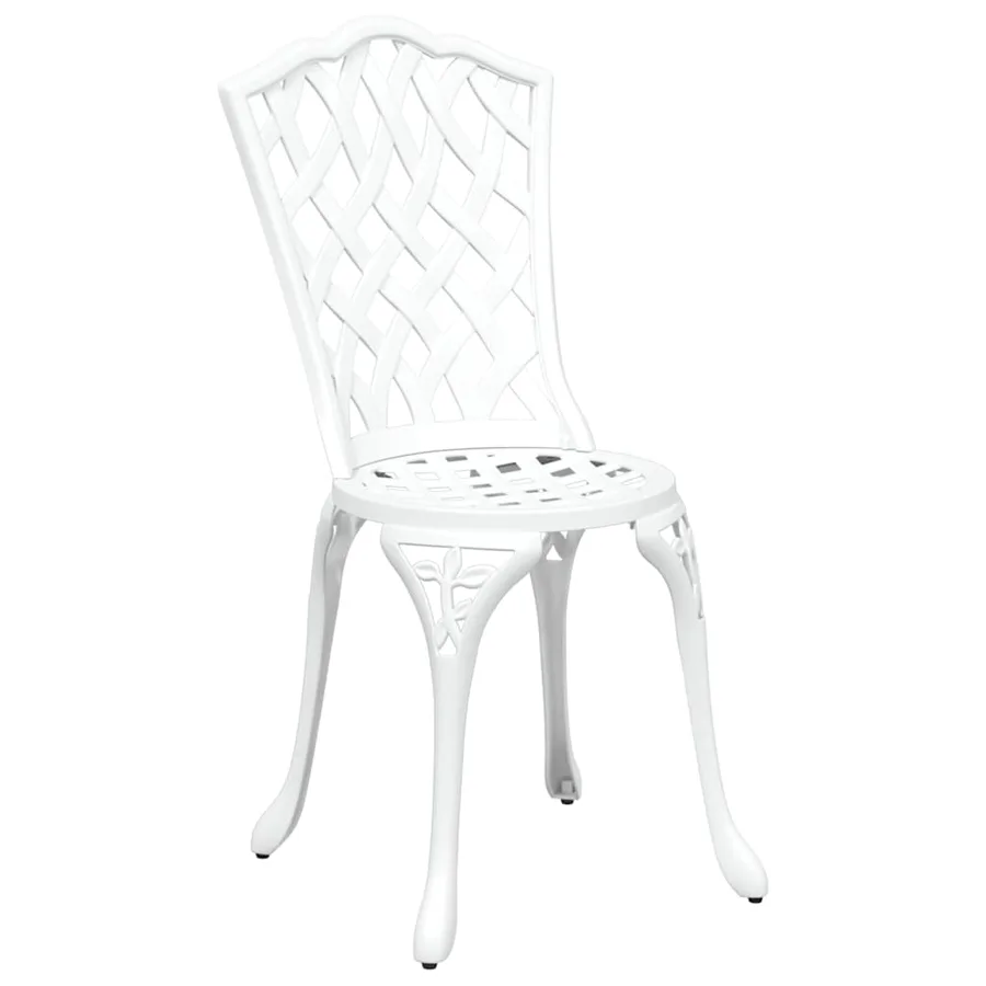 Ensemble de salle à manger pour jardin 5 pcs Blanc Aluminium - 5