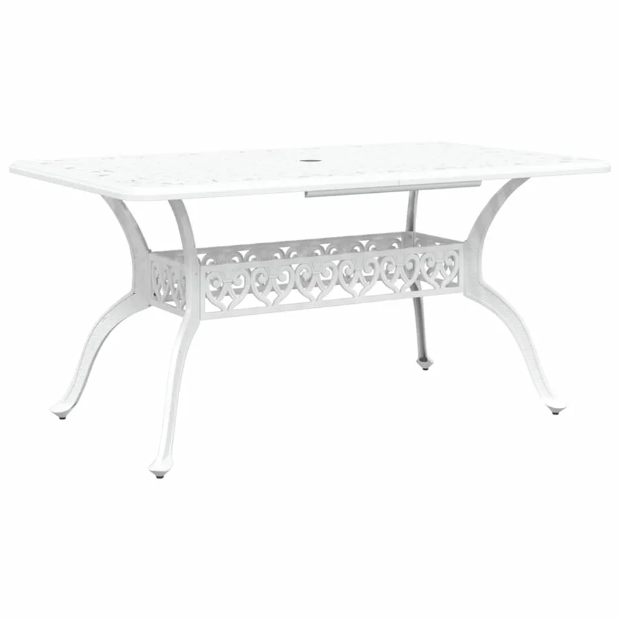 Ensemble de salle à manger pour jardin 5 pcs Blanc Aluminium - 6