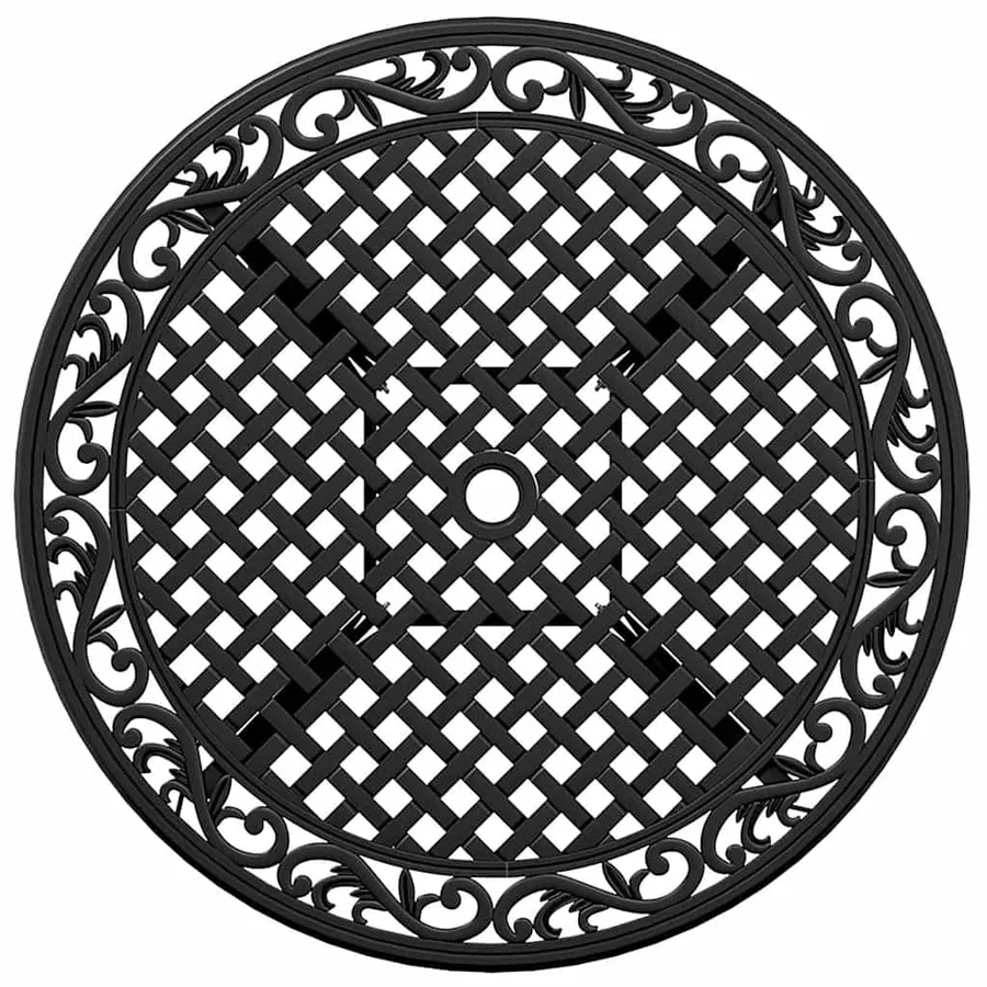 Ensemble de salle à manger pour jardin 5 pcs Noir Aluminium - 10