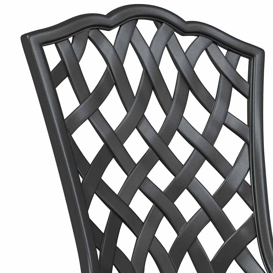 Ensemble de tables de jardin 3 pcs Noir Aluminium coulé - 8