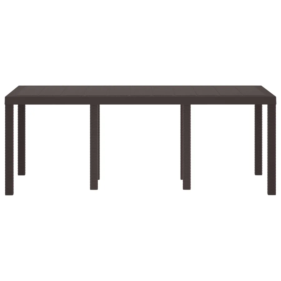 Table de Jardin Marron 200 x 100 x 73 cm polyrotin - 2