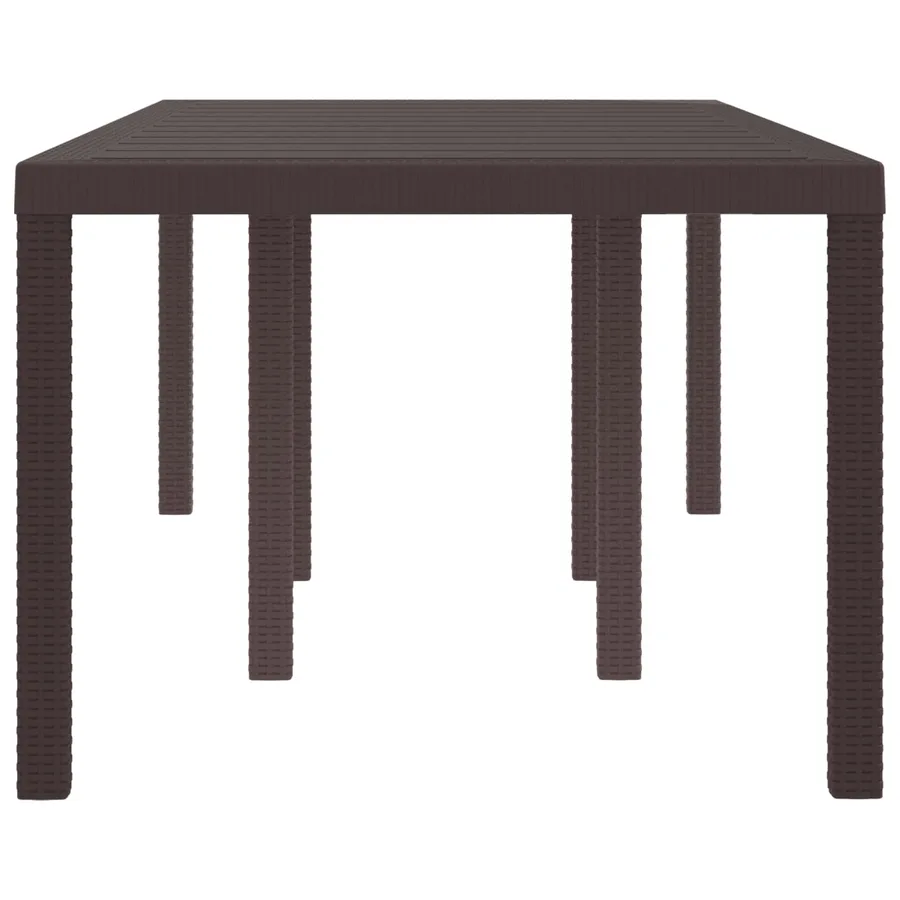 Table de Jardin Marron 200 x 100 x 73 cm polyrotin - 3